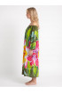 Hand Painted Rayon Off Shoulder Dress